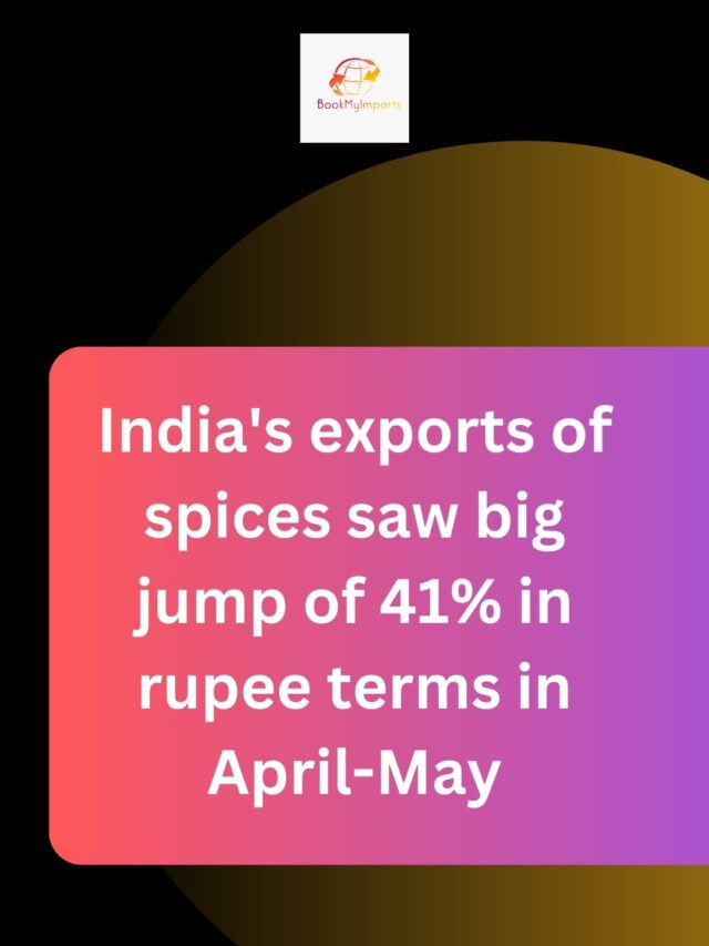 During April-May 2023, exports of spices and spice products were worth Rs 6702.52 crore ($815.39 million) compared to Rs 4746.85 crore ($618.63 million) during the same period in the previous year.